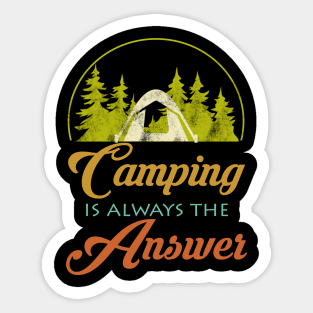 Camping Quote Retro Sticker